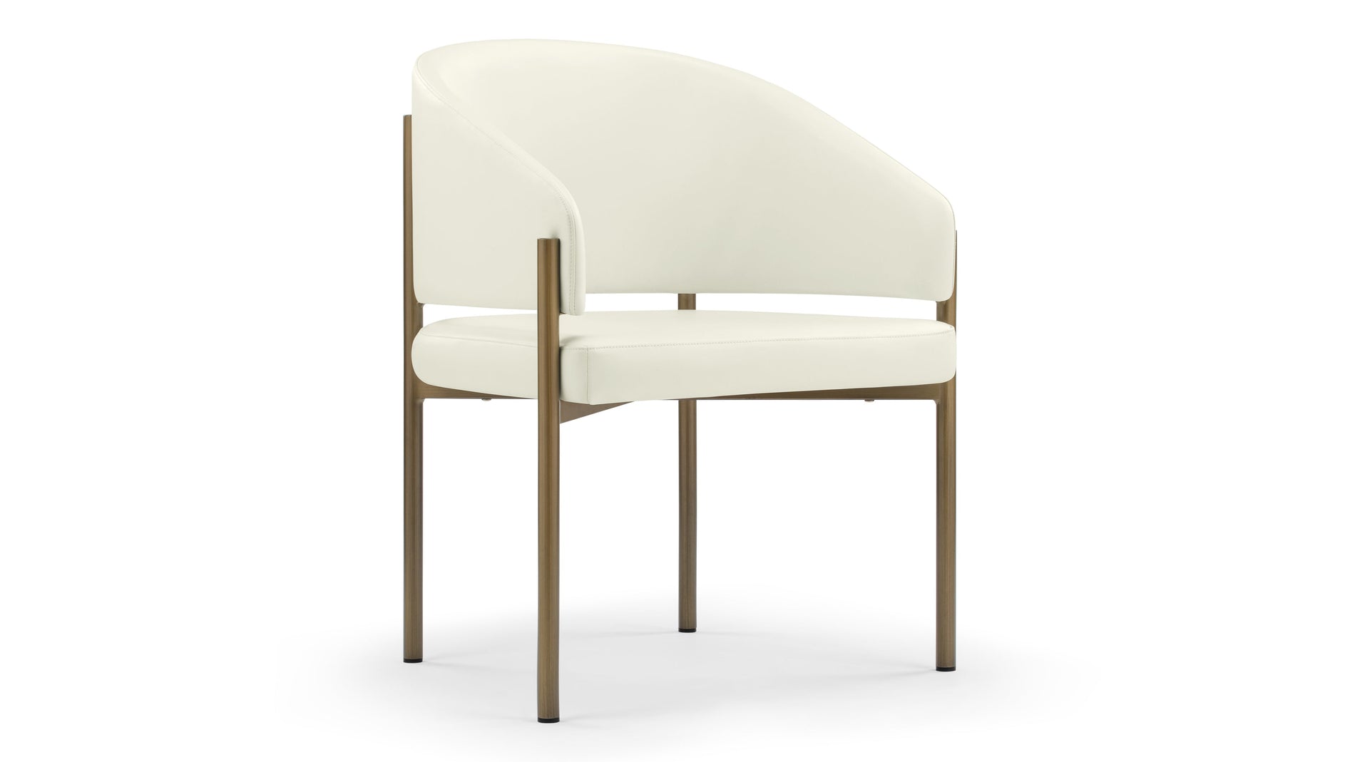 EsmeEggshell Vegan Leather and Brushed Brass