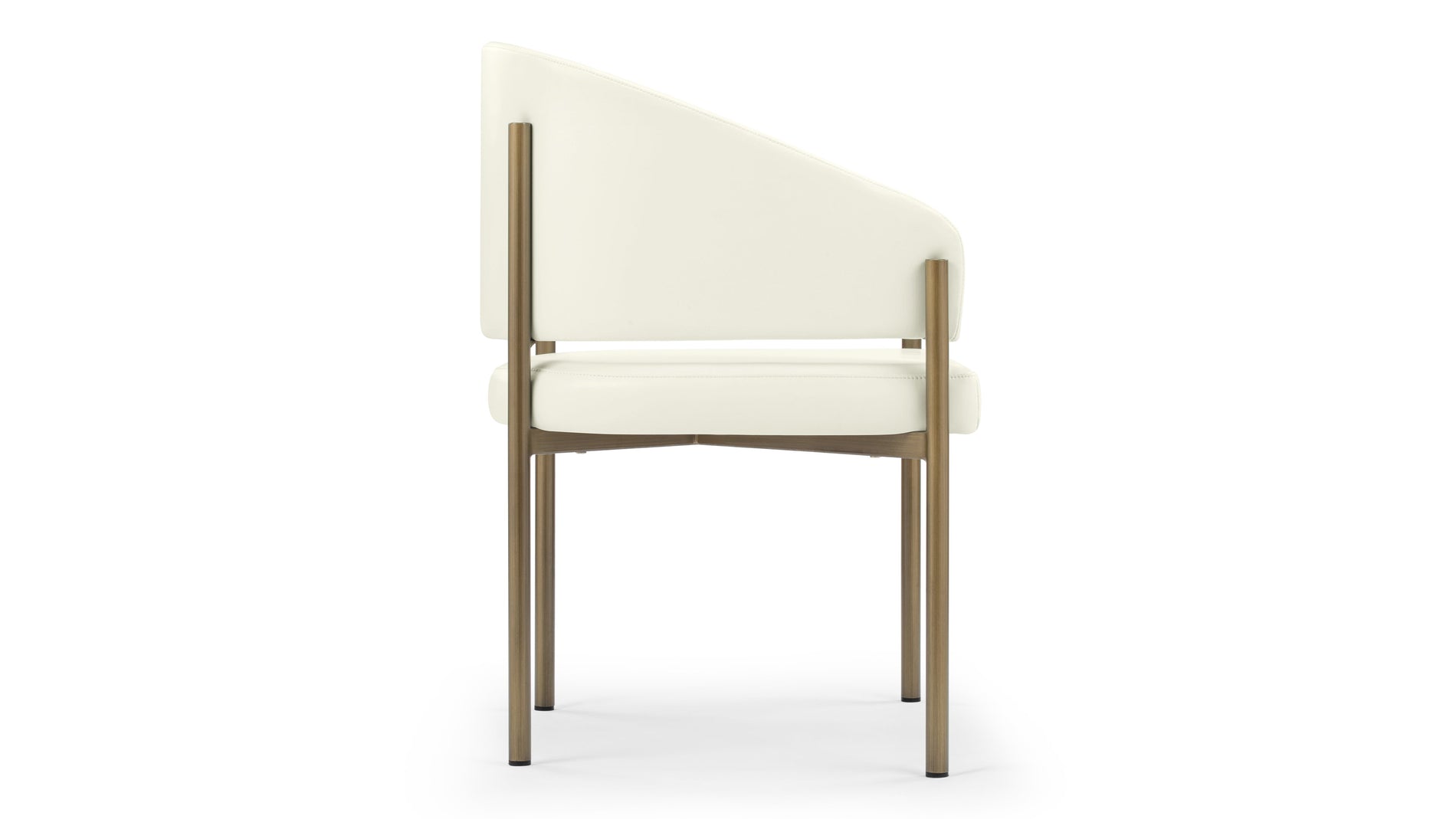 EsmeEggshell Vegan Leather and Brushed Brass