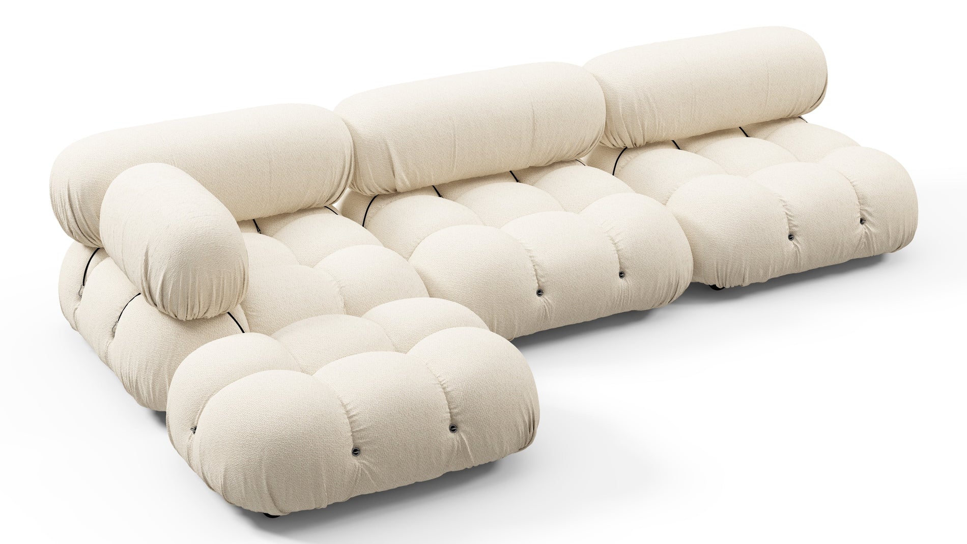Bellini SectionalCream Chunky Performance Weave (Outdoor)