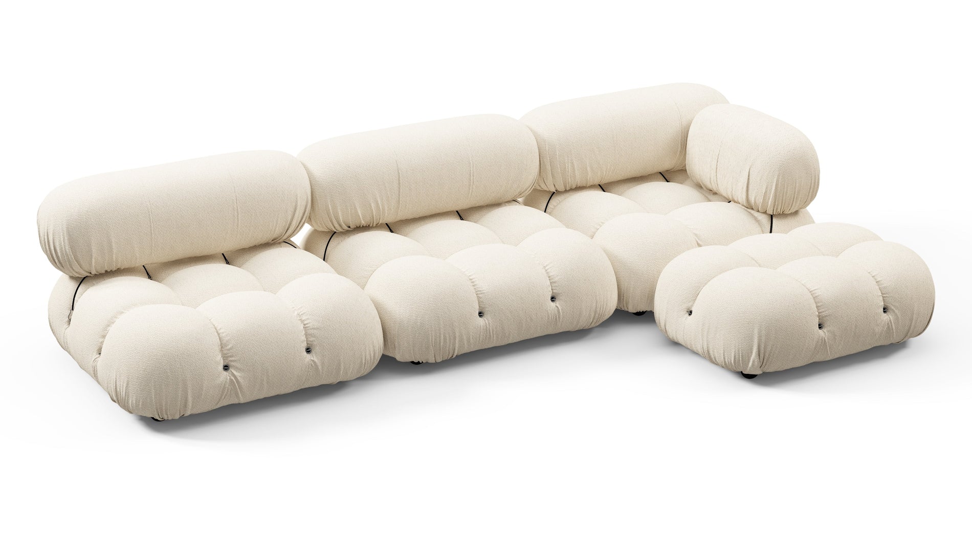 Bellini SectionalCream Chunky Performance Weave (Outdoor)