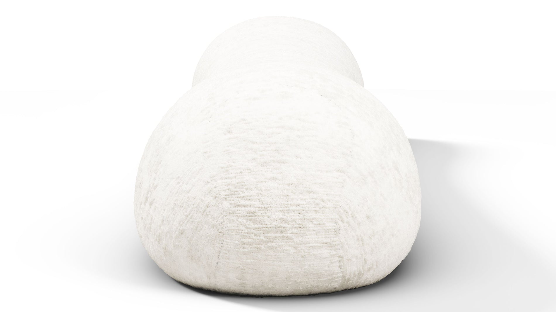 On the RocksOn the Rocks - On the Rocks Module, Backrest, White Textured Chenille