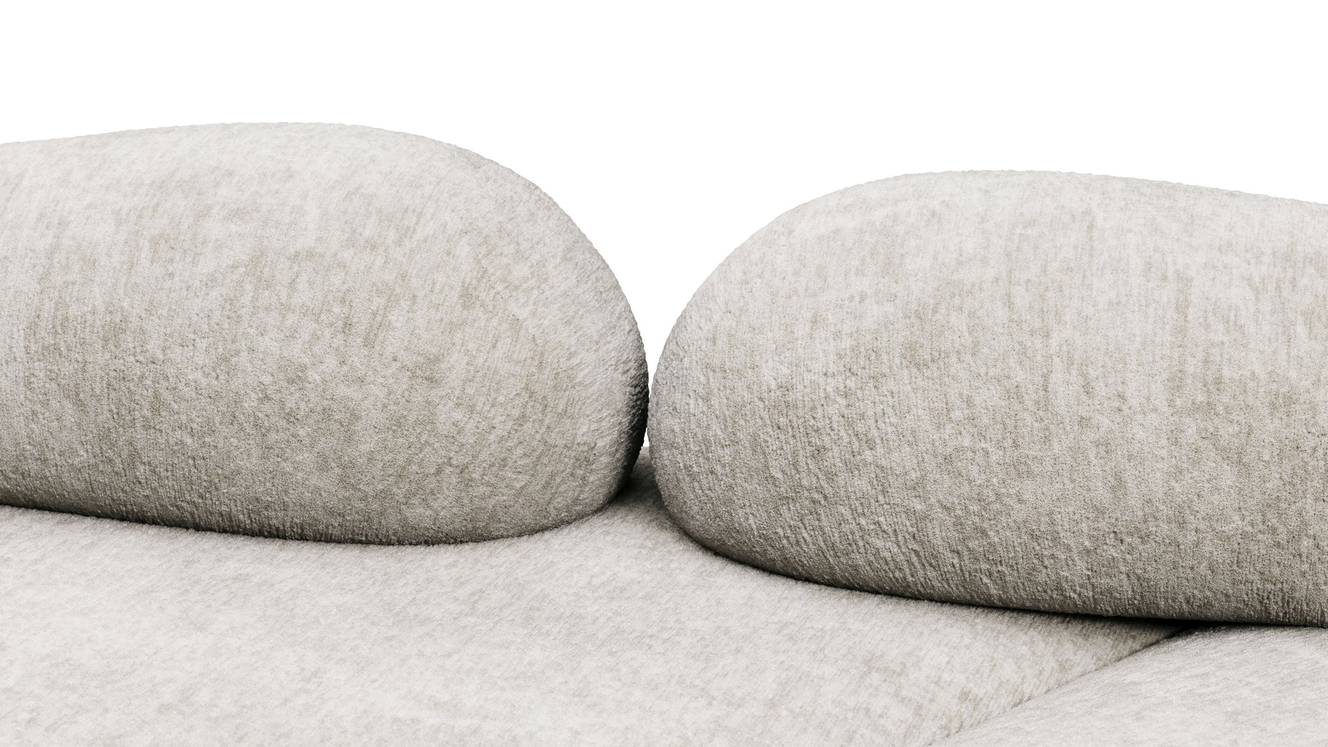 On the RocksOn the Rocks - On the Rocks Sofa, Right Corner, Dove Textured Chenille