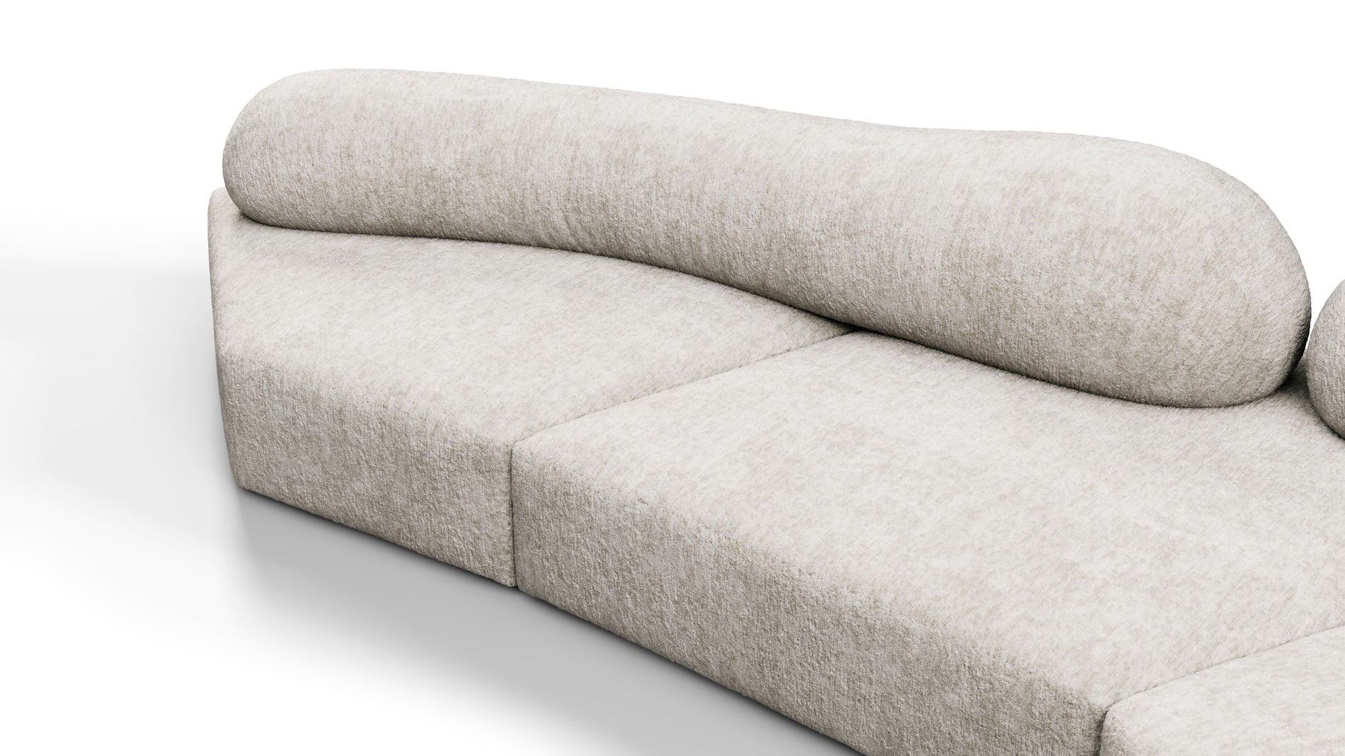 On the RocksOn the Rocks - On the Rocks Sofa, Right Corner, Dove Textured Chenille