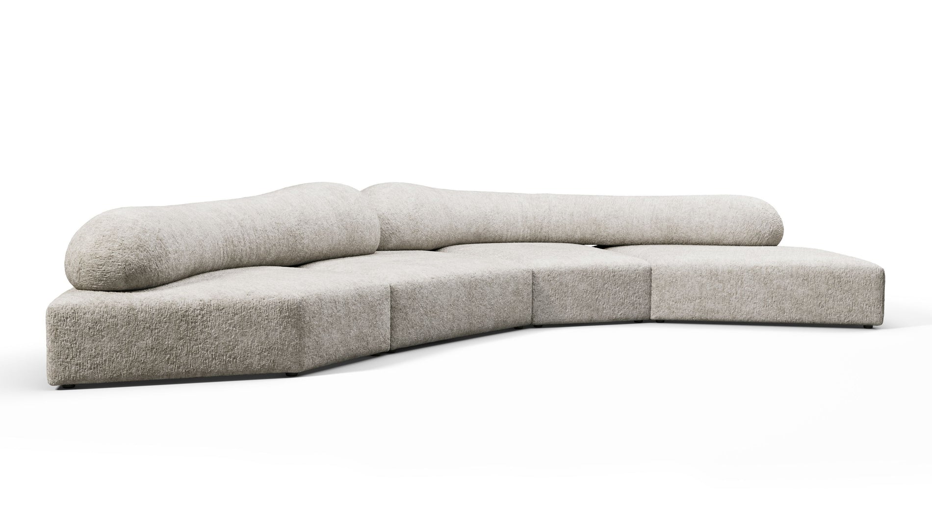 On the RocksOn the Rocks - On the Rocks Sofa, Right Corner, Dove Textured Chenille