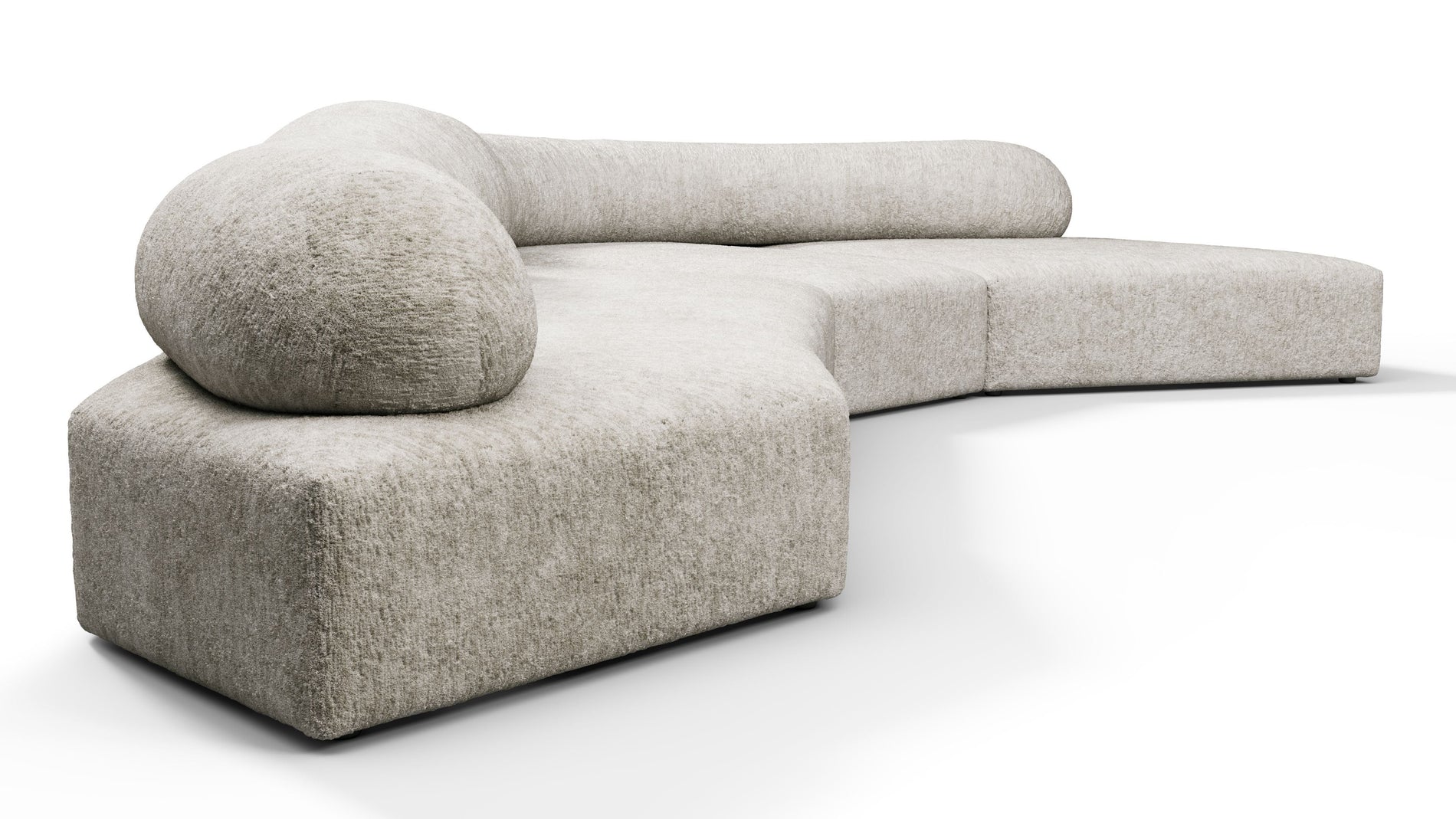 On the RocksOn the Rocks - On the Rocks Sofa, Right Corner, Dove Textured Chenille