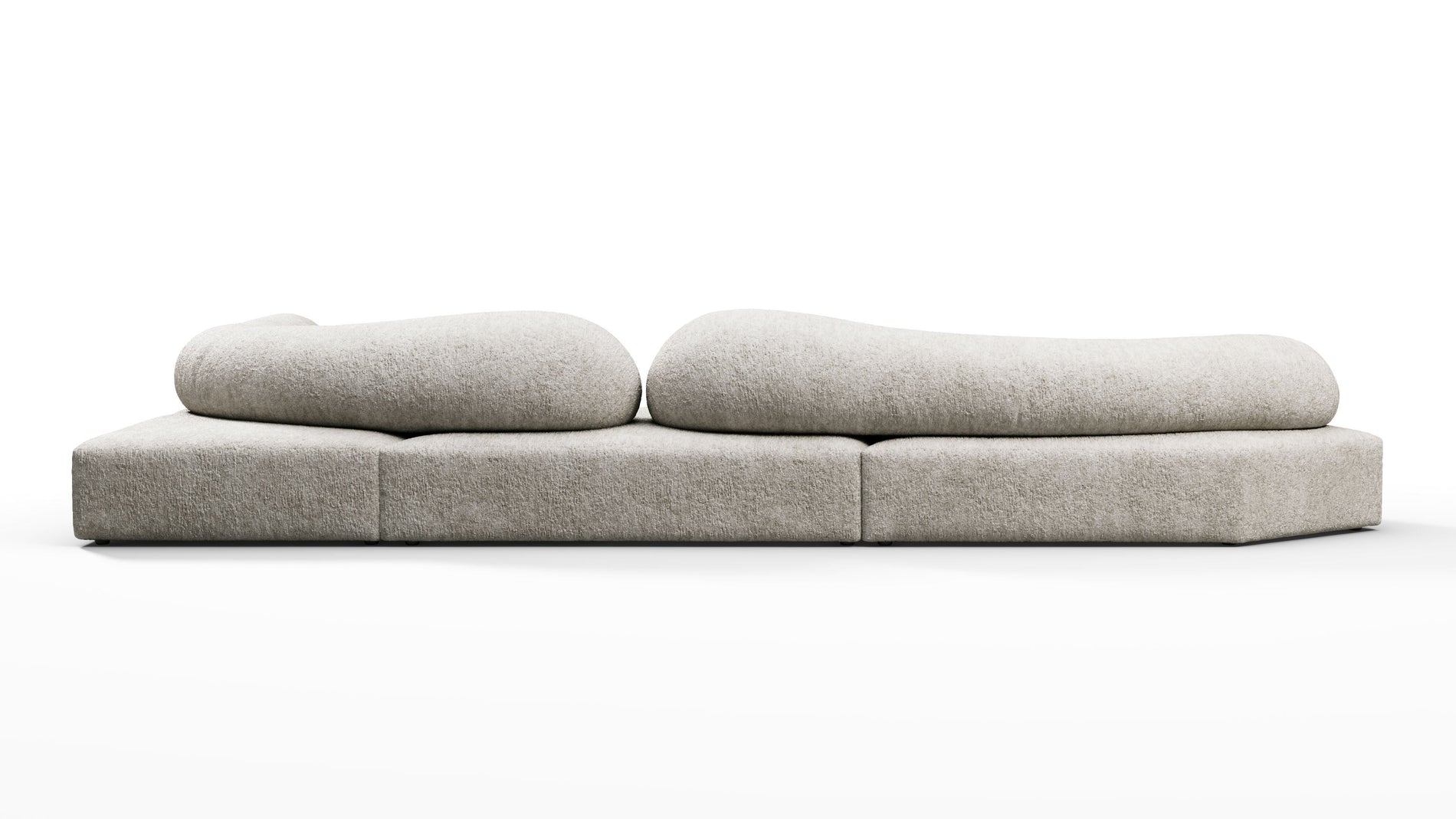 On the RocksOn the Rocks - On the Rocks Sofa, Right Corner, Dove Textured Chenille