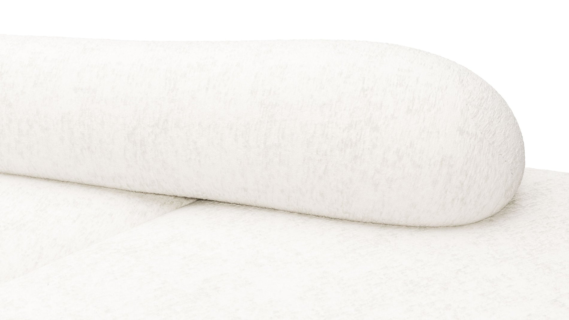 Auf den FelsenAuf den Felsen - auf den Felsensofa, drei Sitzplätzen, rechts, weiß strukturierter Chenille
