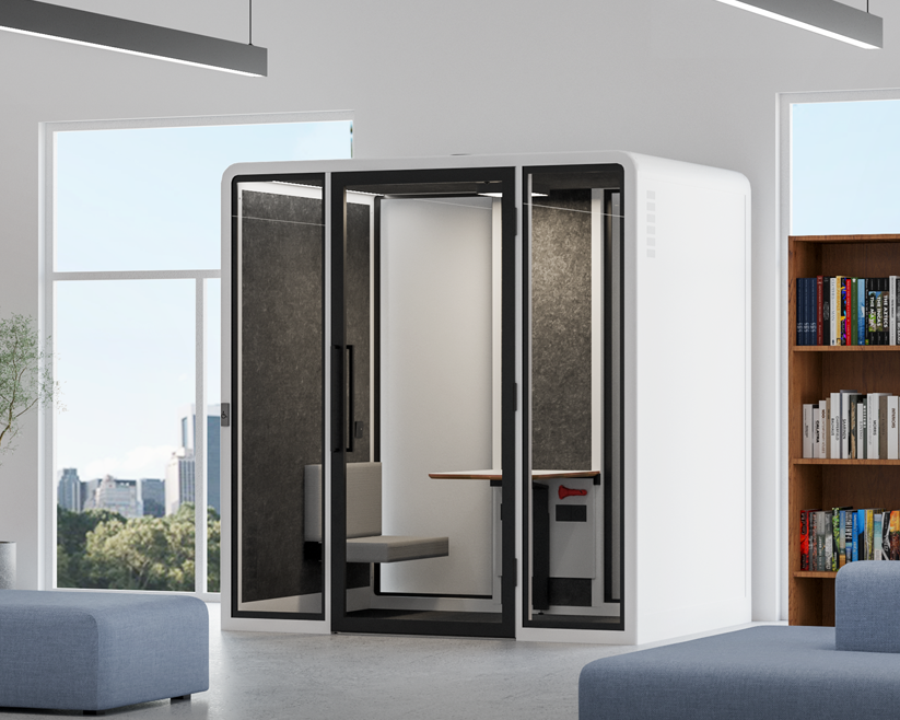 Access Meeting Booth - LargeWhite / Bench Furniture Only