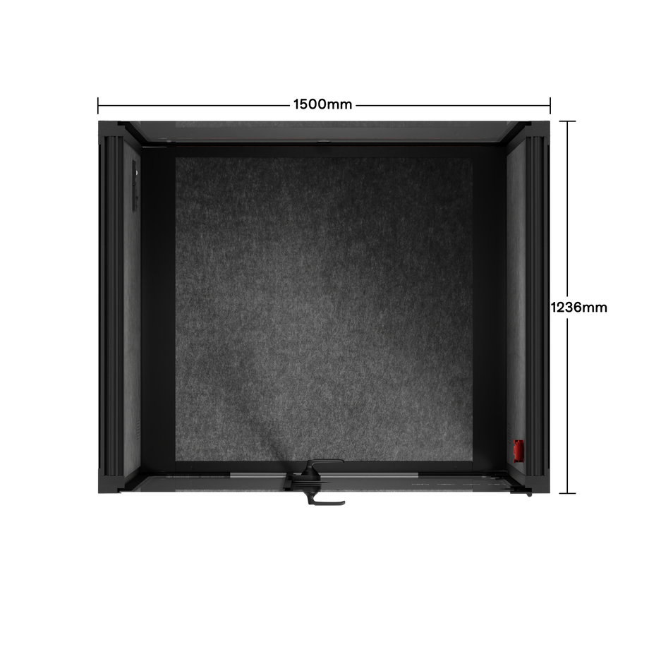 Toimistopuhelinosasto Quell - 2 henkilöäWooden / Dark Gray / No Furniture