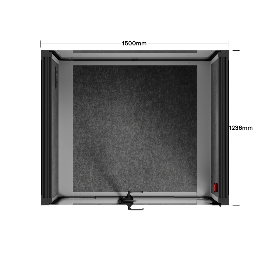 Toimistopuhelinosasto Quell - 2 henkilöäLight Grey / Dark Gray / No Furniture