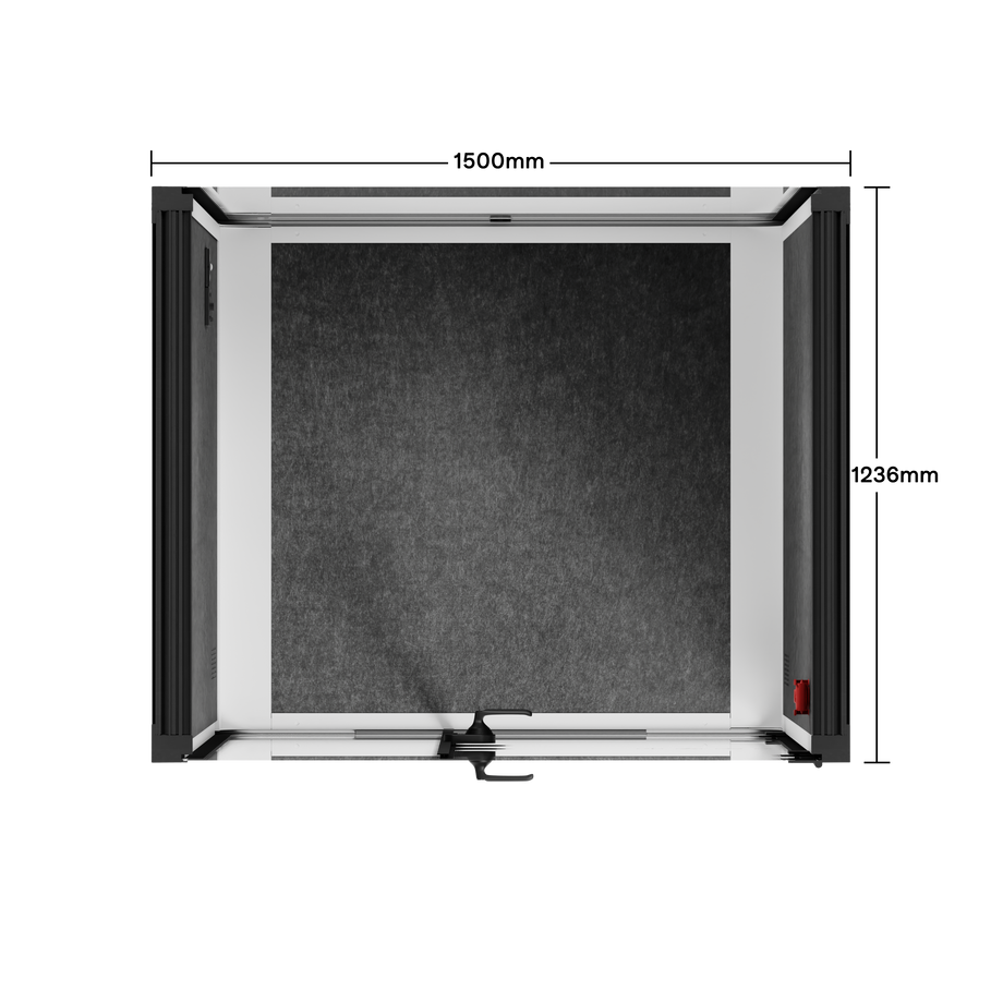 Toimistopuhelinosasto Quell - 2 henkilöäWhite / Dark Gray / No Furniture