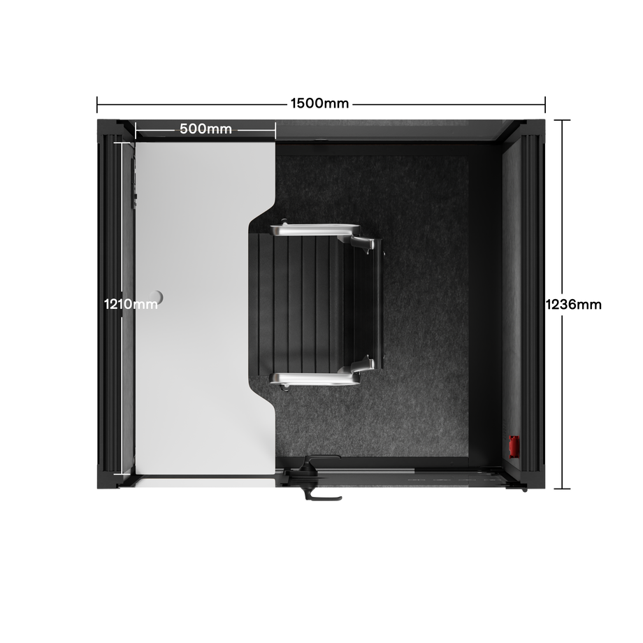 Toimistopuhelinosasto Quell - 2 henkilöäWooden / Dark Gray / Work Station + Designer Office Chair