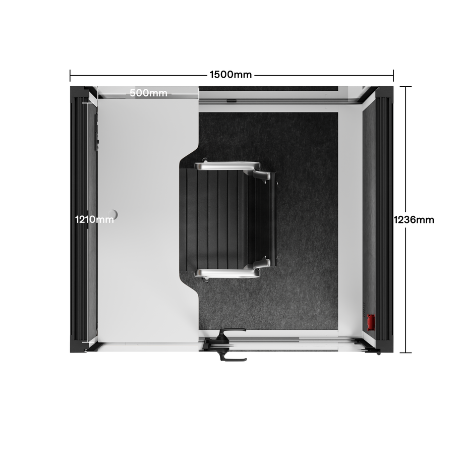 Toimistopuhelinosasto Quell - 2 henkilöäWhite / Dark Gray / Work Station + Designer Office Chair