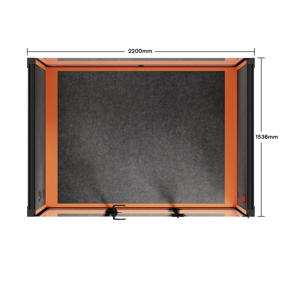 Quell - Stánek pro 4 osobyOrange / Dark Grey / No Furniture