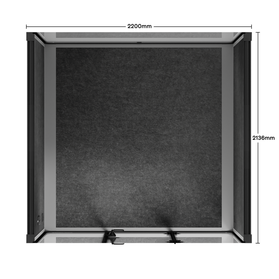 Cabina de reuniones Quell - 6 personasLight Grey / Dark Grey / No Furniture