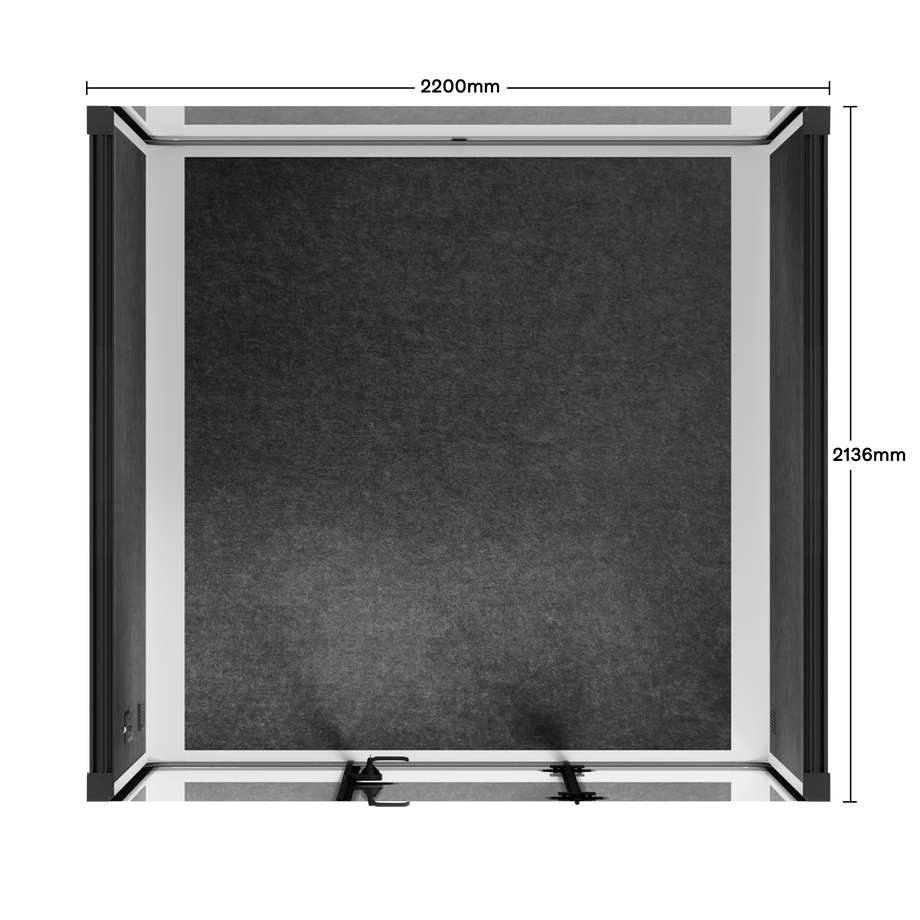 Cabina de reuniones Quell - 6 personasWhite / Dark Grey / No Furniture