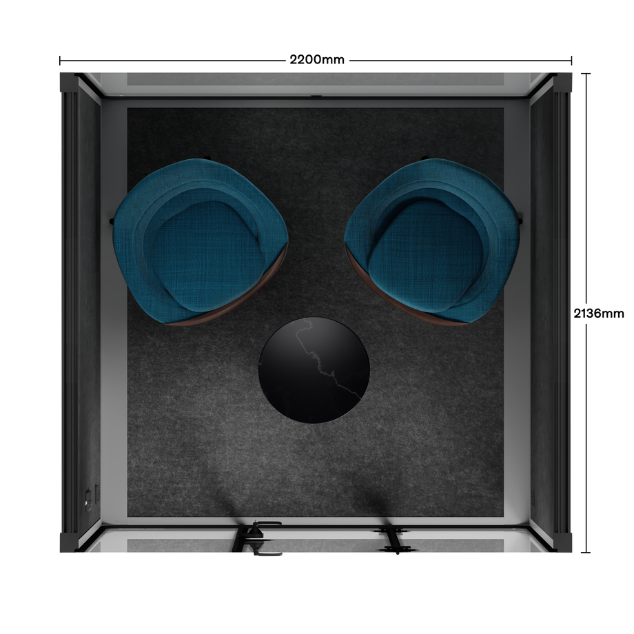 Cabina de reuniones Quell - 6 personasLight Grey / Dark Grey / Furniture Set 2