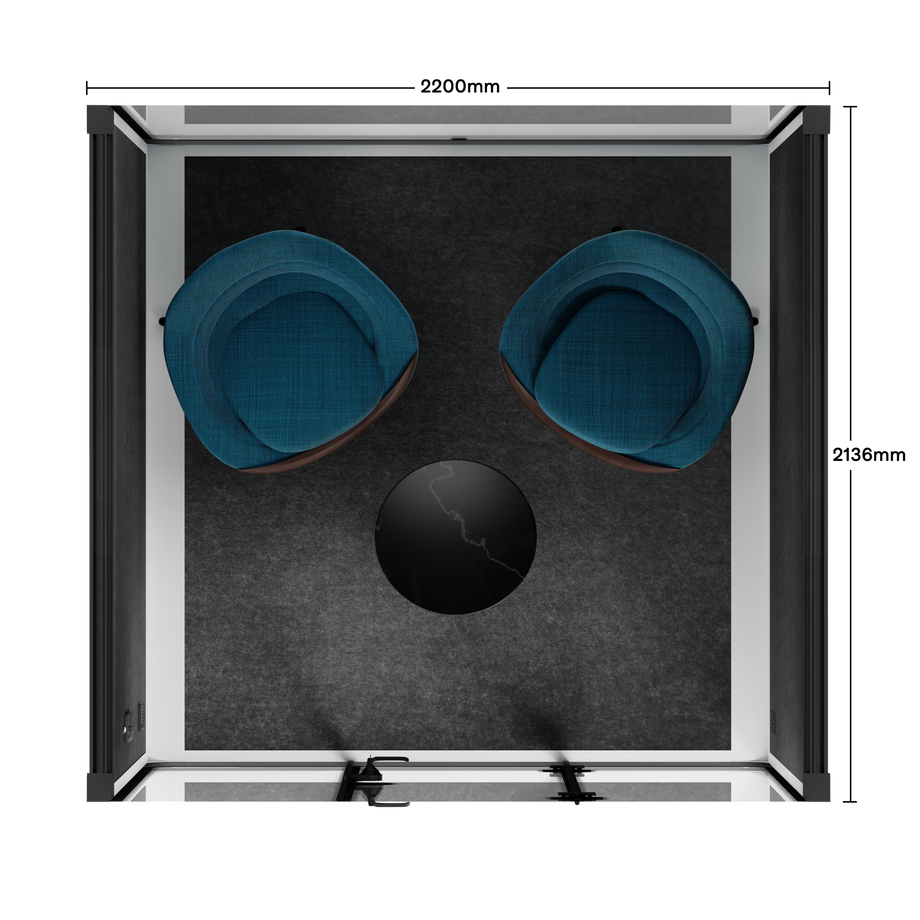 Cabina de reuniones Quell - 6 personasWhite / Dark Grey / Furniture Set 2