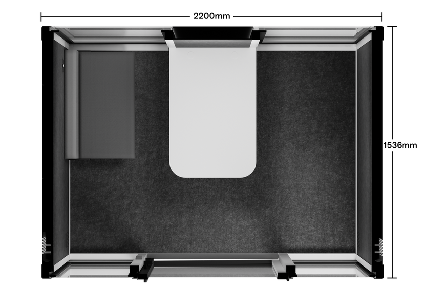 Access Meeting Booth - LargeWhite / Bench Furniture Only