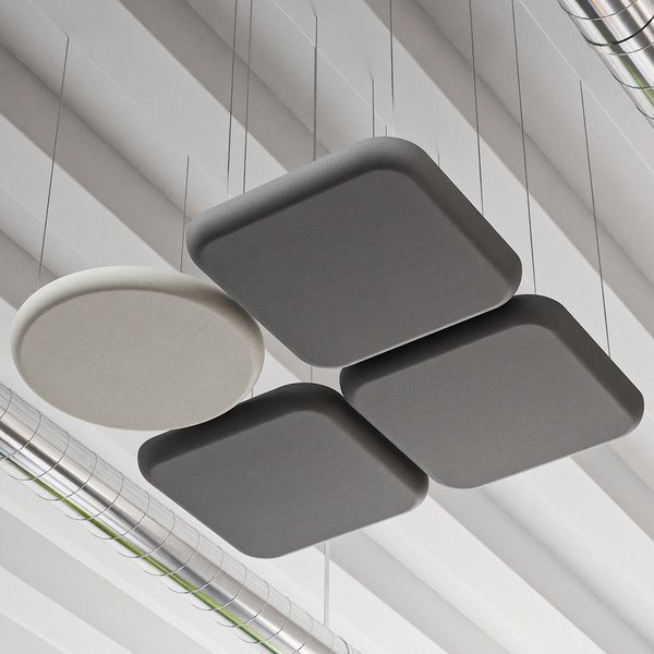 Acoustic Ceiling PanelDark Grey / Round / 60cm by 60cm
