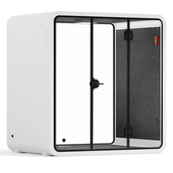 Quell - 4 Person Meeting BoothWhite / Dark Grey / No Furniture