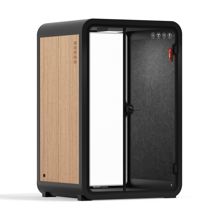 Toimistopuhelinosasto Quell - 2 henkilöäWooden / Dark Gray / No Furniture