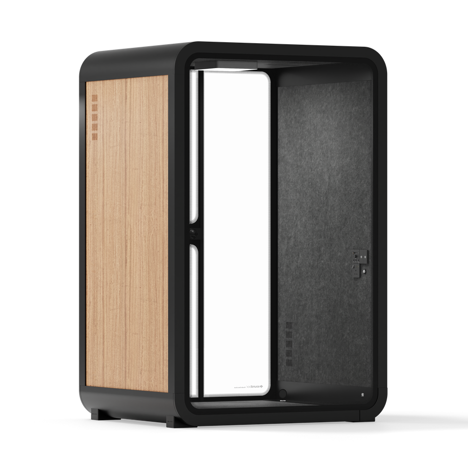 Toimistopuhelinosasto Quell - 2 henkilöäWooden / Dark Gray / No Furniture