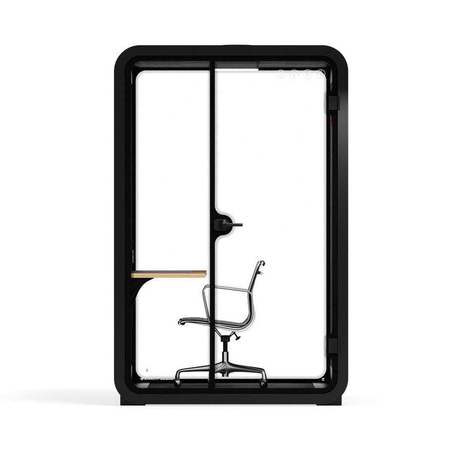 Toimistopuhelinosasto Quell - 2 henkilöäWooden / Dark Gray / Work Station + Designer Office Chair