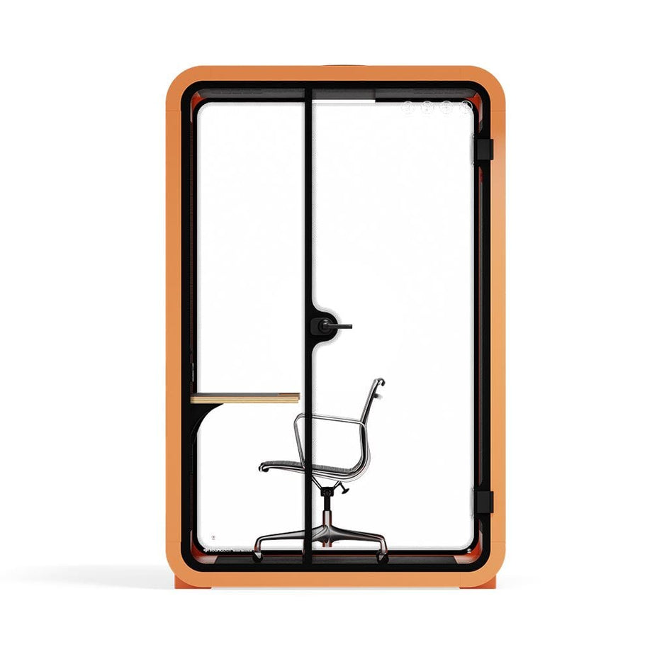 Toimistopuhelinosasto Quell - 2 henkilöäOrange / Dark Gray / Work Station + Designer Office Chair
