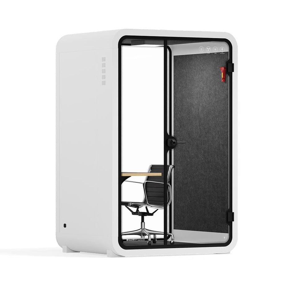 Toimistopuhelinosasto Quell - 2 henkilöäWhite / Dark Gray / Work Station + Designer Office Chair