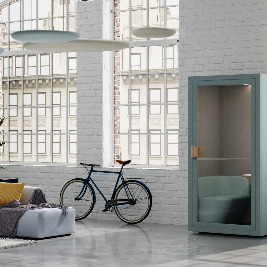 Folio Pebble - Painéis de teto acústico ConjuntoTeal / Beige