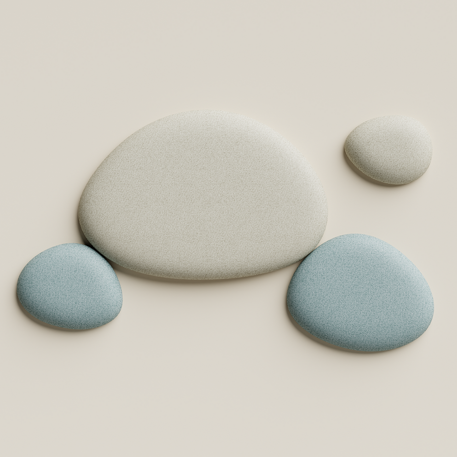 Folio Pebble - Painéis de teto acústico ConjuntoBeige /  Teal