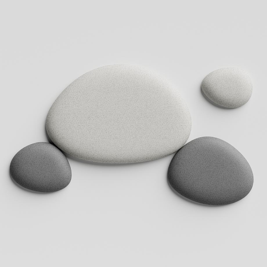 Folio Pebble - Painéis de teto acústico ConjuntoPebble Grey / Dark Grey