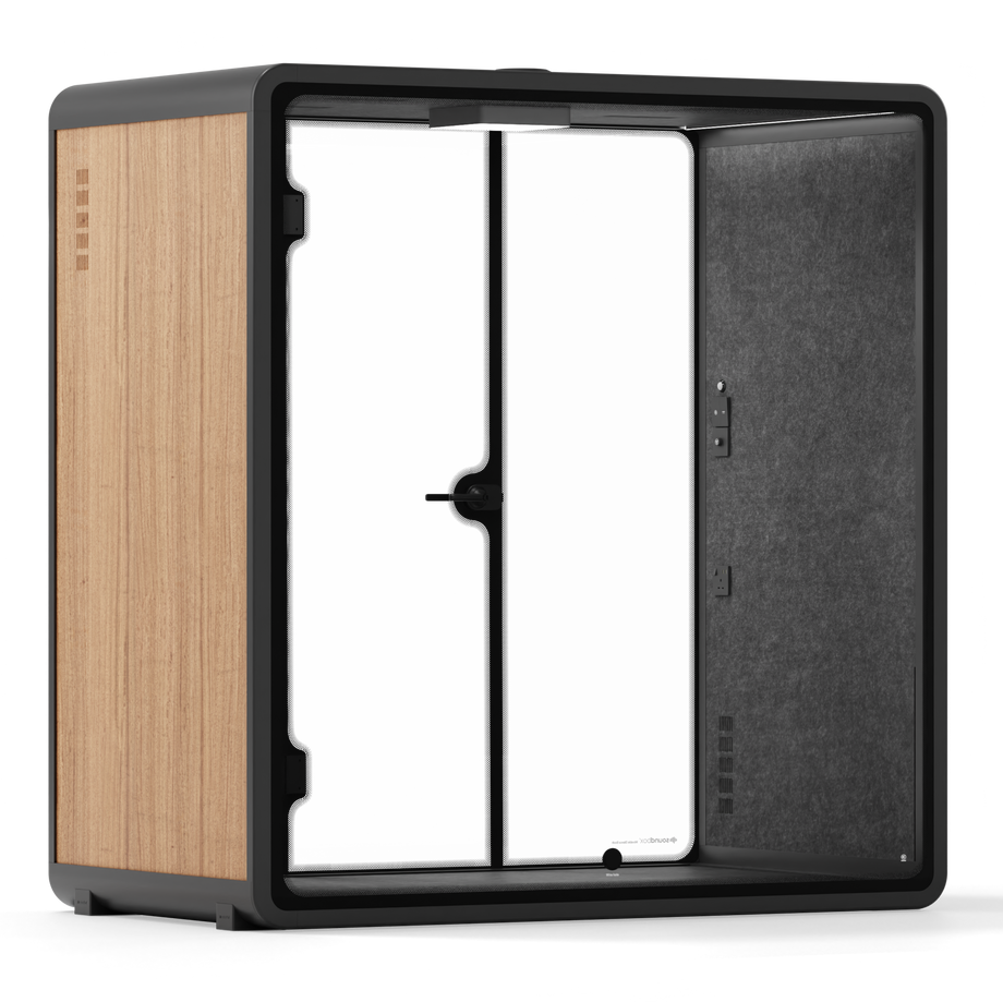 Quell Demi Booth 2+Wooden / Dark Grey / No Furniture