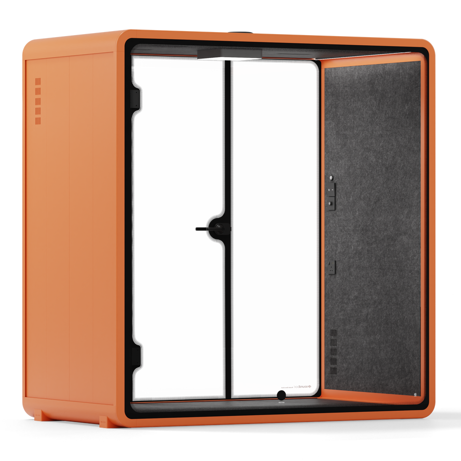 Quell Demi Booth 2+Orange / Dark Grey / No Furniture