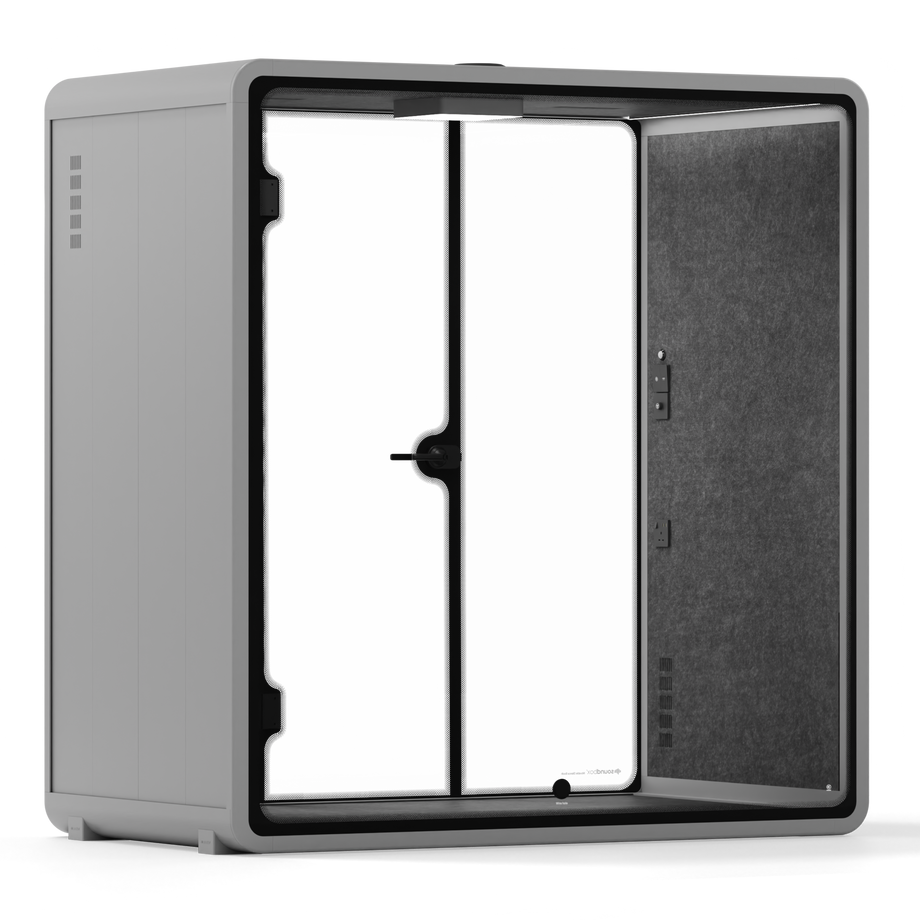 Quell Demi Booth 2+Light Grey / Dark Grey / No Furniture