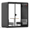 Charcoal Quell 2-4 Person Office Pod by Soundbox Store – modern soundproof pod with acoustic panels for office privacy