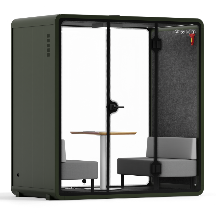 Quell Demi Booth 2+Green / Dark Grey / Furniture Set 1