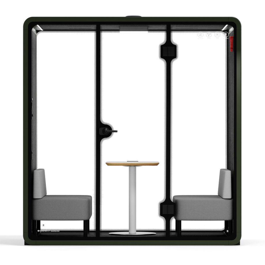 Quell Demi Booth 2+Green / Dark Grey / Furniture Set 1