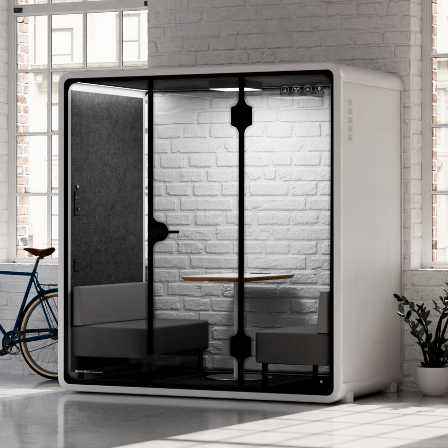 Quell Demi Booth 2+White / Dark Grey / Furniture Set 1