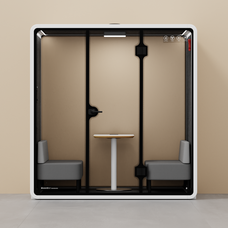 Quell Demi Booth 2+White / Dark Grey / Furniture Set 1