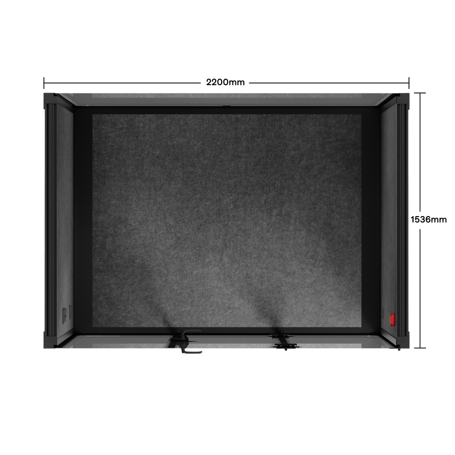 Quell - Stánek pro 4 osobyCharcoal / Dark Grey / No Furniture