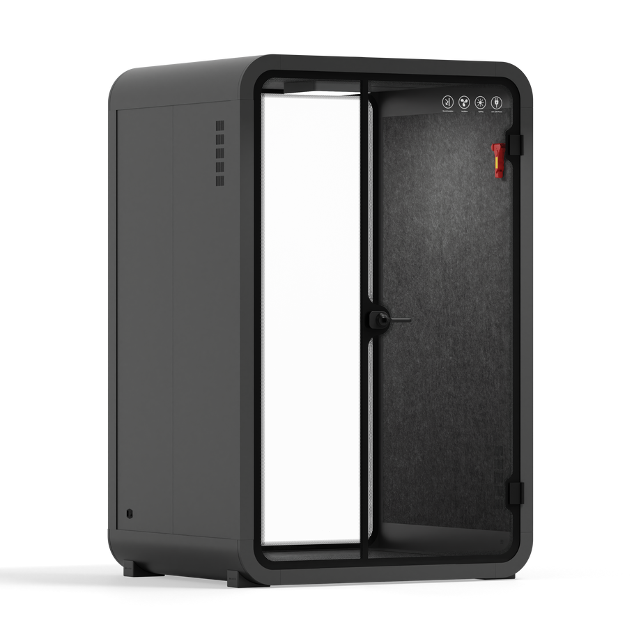 Toimistopuhelinosasto Quell - 2 henkilöäCharcoal / Dark Gray / No Furniture