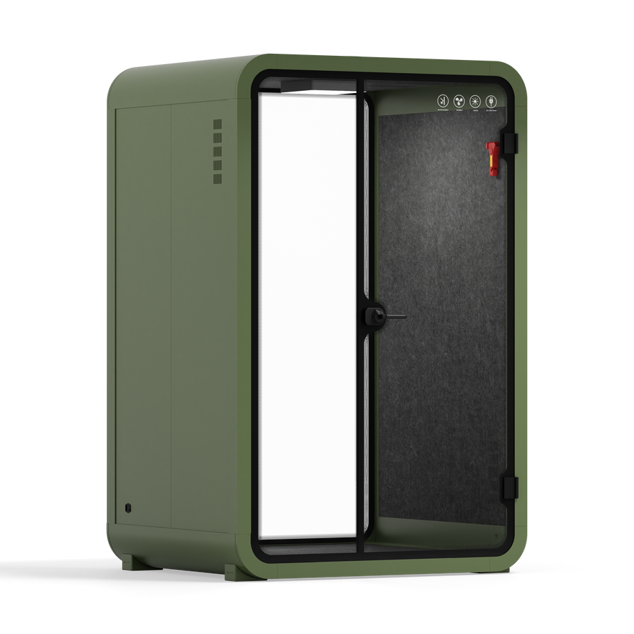 Toimistopuhelinosasto Quell - 2 henkilöäGreen / Dark Gray / No Furniture