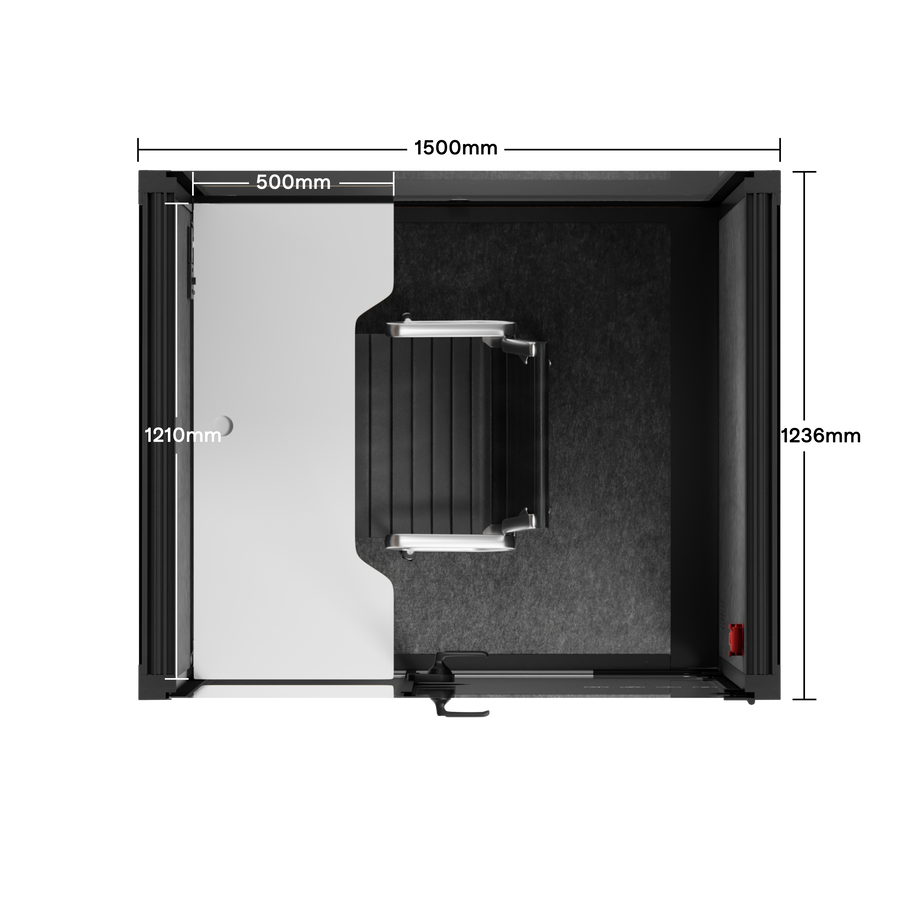 Toimistopuhelinosasto Quell - 2 henkilöäCharcoal / Dark Gray / Work Station + Designer Office Chair