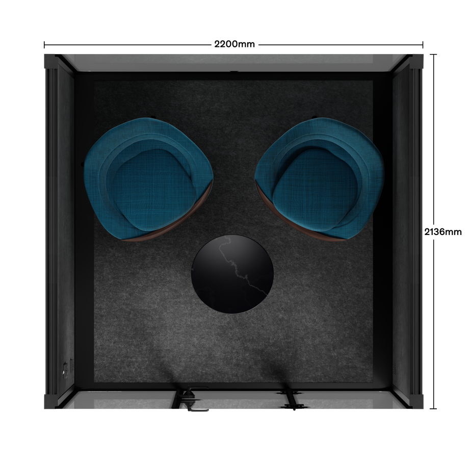 Cabina de reuniones Quell - 6 personasBlack / Dark Grey / Furniture Set 2