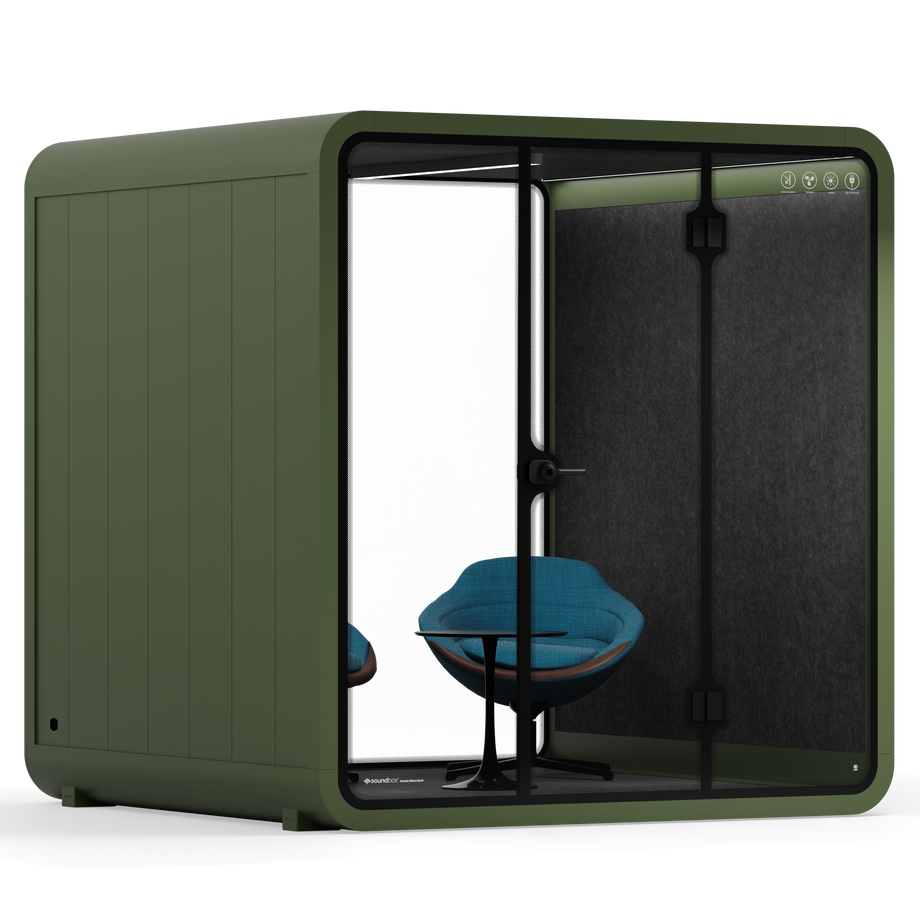 Cabina de reuniones Quell - 6 personasDark Green / Dark Grey / Furniture Set 2