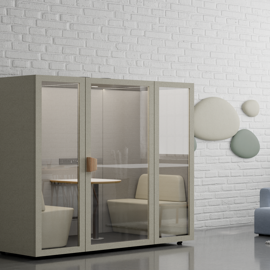 Acoustic Wall PanelBeige / Teal