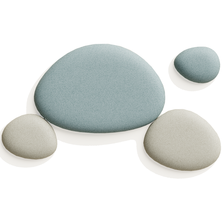 Folio Pebble - painéis de paredeTeal / Beige