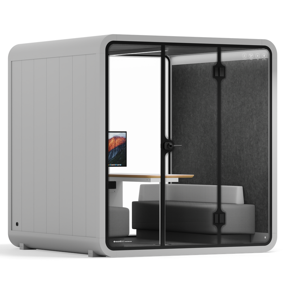 Cabina de reuniones Quell - 6 personasLight Grey / Dark Grey / Furniture Set 1